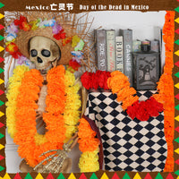 Marigold Flower Ball Garland Decoration for Day of the Dead and Halloween