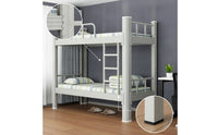 Metal Bunk Bed Space-Saving Steel Bunk Bed Furniture for Students, Roommates, Dormitory, Shared Room, Compact Bedroom
