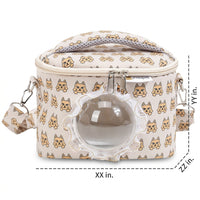 Pet Carrier Small Pet Bag with Circular Window, Portable Pet Bag with Shoulder Strap, Breathable Pet Carrier for Outdoor Travel and Small Pets