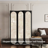 Foldable Design Freestanding Folding Screen Mobile Folding Panel Divider Decorative Background Partition Wall Portable for Interior Designers, Homeowners, Office Workers, Bedroom, Studio Apartment, Reception Area, Restaurant