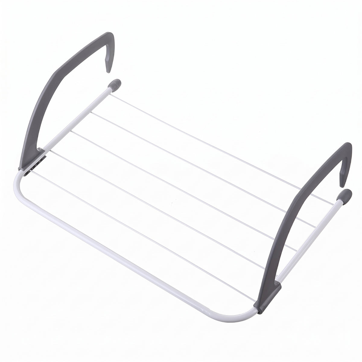 Hanging Shelf Organizer Metal Rods Foldable Hanging Storage Rack Rectangular
