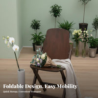Space-Saving Foldable Dining Chair Sturdy and Stable Retro Dining Chair Portable Seating for Apartment Dwellers, Design Enthusiasts, Balcony, Garden, Outdoor, Events