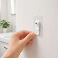 Bathroom No-Drilling Transparent Strong Adhesive, 5kg Load Capacity, Suitable for Renters