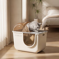 Enclosed Litter Box Large Litter Box with Hood Included for Apartments