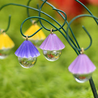9 Pieces Lantern Flower Planter Pick Creative Design Fan Shaped Hanging Ornament