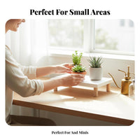 Single-Pot Wooden Riser Elevated Design Footed Wooden Stand adaptable Use