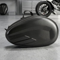 Structured Motorcycle Saddle Bag with Center Strap Zippered Motorcycle Saddlebags Long-Lasting Motorbike Saddlebags Secure for Motorcyclists