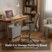 desk-side Book container with casters Space-Saving School Supply Multi-Functional