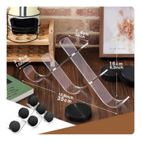 Hockey Puck Display Case with Acrylic Cradle Premium Acrylic Stand with Curved Cradle Puck Display Stand Interlocking