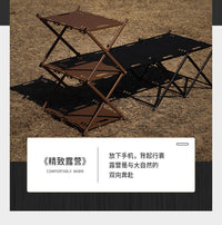 户外置物架露营折叠桌多功能多层收纳架便携式轻量化茶桌野营装备