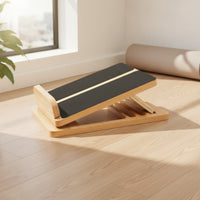 Slant Board with Adjustable Incline Non Slip Wooden Slant Board Stable Calf Stretcher for Rehabilitation Patients, Physical  , Home Gym