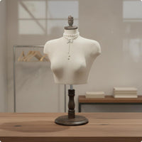 Female Torso Mannequin Sturdy Window Base Display Mannequin textile Covered Dress Form Torso for Sewing Room