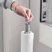Stainless Steel Paper Towel Stand Weighted Base Household Organizer