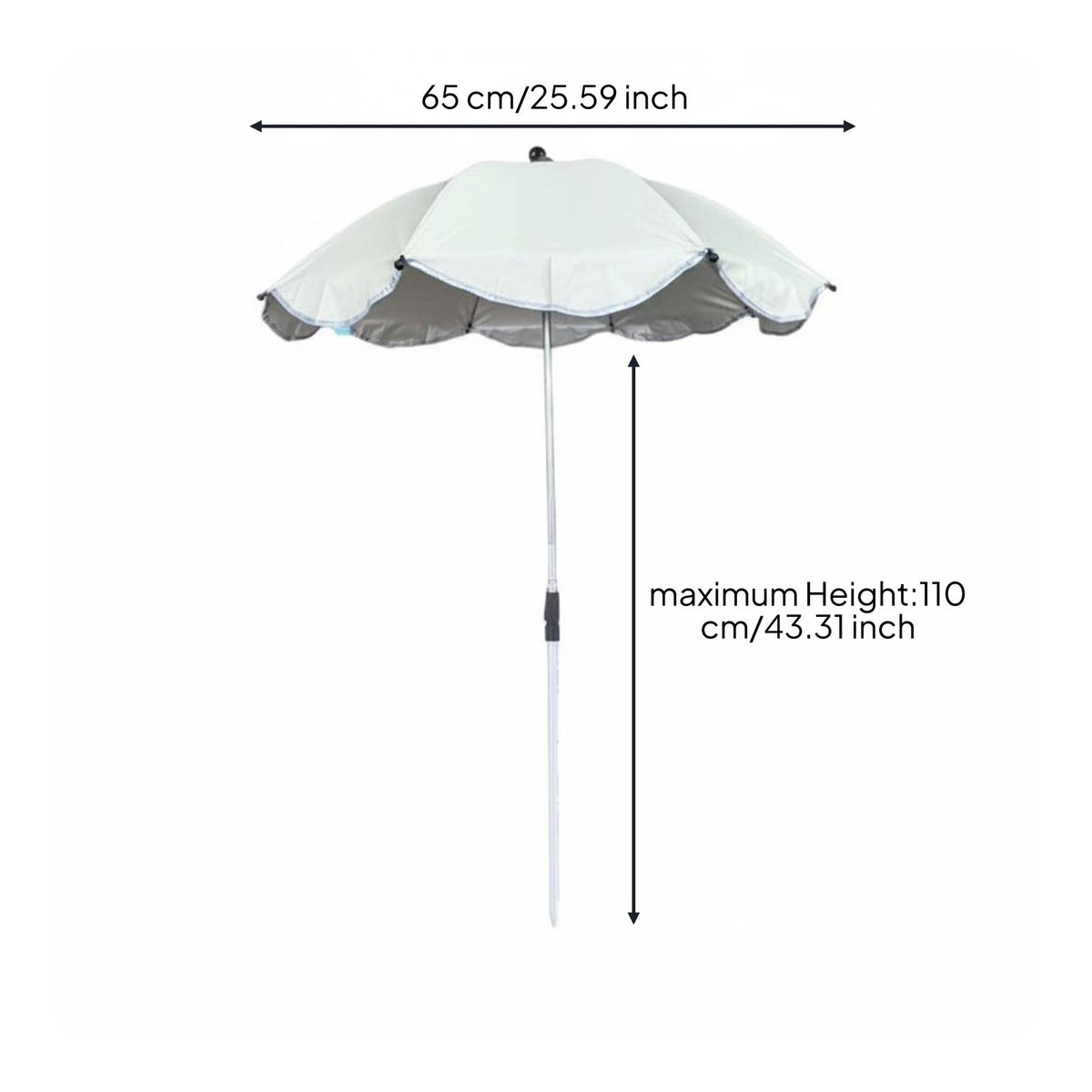 Potted Plant Sunshade Sun Protection Garden Stake Umbrella Aluminum Alloy Pole