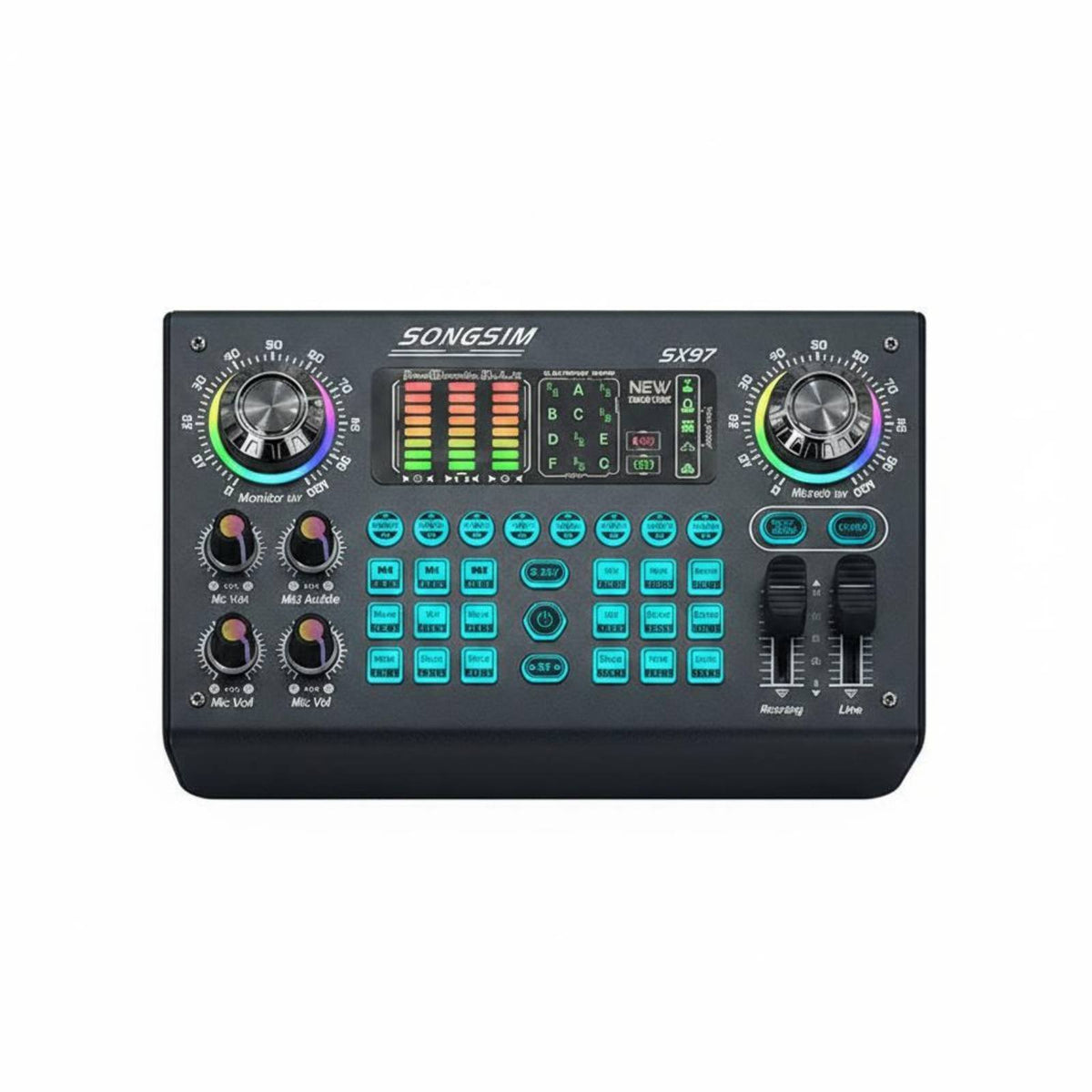 sound Card Realinstant Live Stream Audio Mixer Noise Reduction Broadcast Sound Mixer for Singers