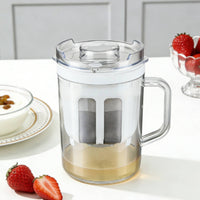 Yogurt Strainer with Lid Transparent Whey Separator Easy-to-Clean for Home Cooks