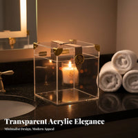 Transparent Multi-Drawer Makeup Case Dust-Proof for Dressing Table, Dresser Top