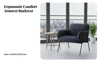 Nordic Design Upholstered Armchair with Wood Frame Retro aesthetic Accent Chair Light Luxury Lounge Seating Thickly Padded padding for Guesthouse Owners, Interior Designers, Living Room, Balcony, perusing corner, Bedroom