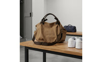Canvas Tote Bag Vintage Style Canvas Shoulder Handbag Minimalist Design Large Capacity Crossbody Bag for Commuting