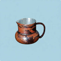 Copper Sharing Cup Bulbous Body Tin-Lined Copper Cup Artisanal Craftsmanship
