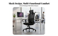 Ergonomic Mesh spinal Chair Thick Padded Seat Workplace Seating for Remote Workers