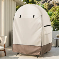Outdoor Egg Chair Cover with Zipper Full-Coverage Patio Egg Chair Cover Fitted Waterproof for Garden, Balcony