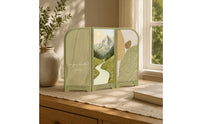 Folding Landscape Screen Asian-Inspired Design Desktop Decorative Screen