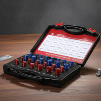 26 Pieces Nut and Bolt Checker Portable Case Fastener Thread Checker Compact Design SAE Metric Thread Gauge