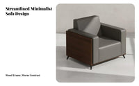 3 Piece Sofa and Table Set Nordic Design & Aesthetic Upholstered Office Sofa Contemporary Look High-Resilience Padding