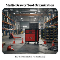 Multi-Function Mobile Tool Cabinet Heavy-Duty Mechanic Tool Cart Easy Mobility Workshop Equipment High-Capacity for Technicians, DIY Enthusiasts, Homeowners, Auto Repair Shop, Factory, Warehouse, Basement