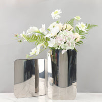 Stainless Steel Vase Polished Finish Nordic Metal Vase Easy to Clean