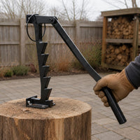 Manual Log Splitter Hand Powered Manual Wood Splitter Wide Mouth Outdoor Tool for Camping, Backyard