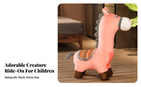 Donkey-Shaped Seat Rideable Ride-on Toy Creative Decoration Soft Exterior for Toddlers, Parents, Playroom, Nursery, Kindergarten