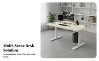 Electric Standing Desk Ergonomic Height Adjustable Desk Sturdy Steel Frame Electric Work Table for Remote Workers, Students, Study Room