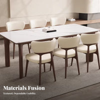 Sintered Sta single Top Double Pedestal Table French Cream design Household Furniture Rectangular table surface Home Furnishing Rounded Corners for Families, Homeowners, Entertainers, Dining Room, Kitchen, Villa