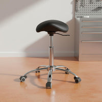 Swivel Saddle Stool Wheeled Ergonomic Saddle Chair Postural Support Height Adjustable Stool for Dentists