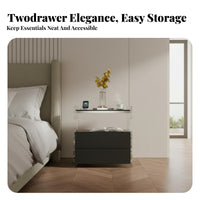 Wavy Side Table Light Luxury aesthetic Nightstand Minimalist Design for Small Spaces