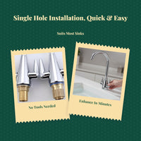 Brass Double Handle Kitchen Faucet, Hot & Cold Mixer