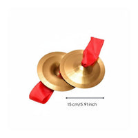 Waist Drum Cymbals Loud Sound Brass Cymbal Pair Metal Hand Cymbals for Artists, Stage Performance
