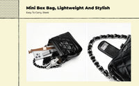 Mini quilted box bag with handle