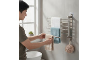 Wall Towel Rack with Rotating Arms Modern for Bathroom, Utility Room