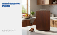 Blackwood Cutting Board, Antibacterial, Microbe-Resistant Hardwood, Square, Kitchen Use