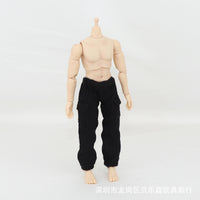 1/12兵人衣服配件6寸人偶素体肌肉男裤子娃衣工装裤工厂自产批发