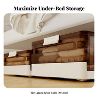 Wheeled Under-Bed Container With Wheels Underbed Rolling Bin Slim Design