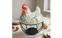 Chicken Egg Basket Farmhouse Style Hen Storage Basket Space Saving Kitchen Decor for Pantry