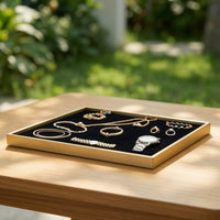 Jewelry Display Tray Rectangular Jewelry Tray with Velvet Lining Shielded for Collectors, Boutique