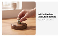 Low-Profile Walnut Display Base