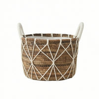 Woven Storage Basket with Lining Rustic for Bedroom, Nursery