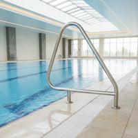 Stainless Steel Pool Ladder Handrail Surface Mounting Pool Handrail Strong Hardware Polished for Contractors, Swimming Pools, Poolside