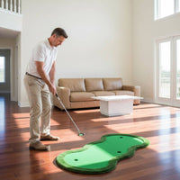 3 Hole Putting Mat Easy Storage Sports Equipment Anti-Slip Base for Golfers